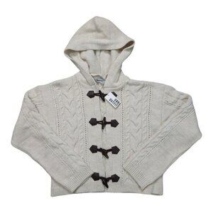 New Urban‎ Outfitters Cropped Cardigan Toggle Cable Knit Womens Medium
